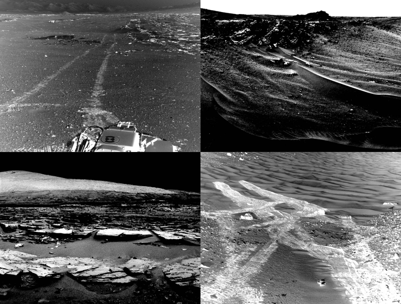 A series of dreary images that NASA recently received from the Morbid Curiosity Rover.